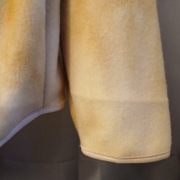 Nwt Fleece Full Zip up Sweatshirt women M Tan Tie Dye Collared w/ Zip Pockets - Picture 9 of 10